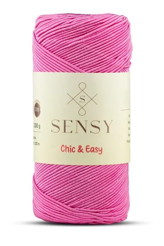 Premium Chic&Easy 200 gr Slim Supra Yarn Waxed Yarn Runner Yarn Bag Yarn Pase Yarn Macrame Yarn Pink-Pink - SENSY