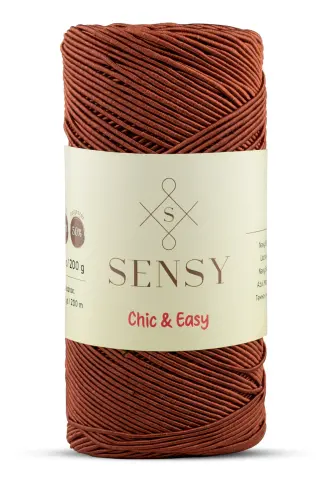 Premium Chic&Easy 200 gr Slim Supra Yarn Waxed Yarn Runner Yarn Bag Yarn Wallet Yarn Pase Yarn Copper-Copper 