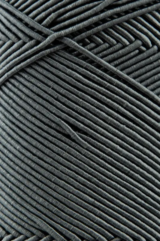 Premium Chic&Easy 200 gr Slim Supra Yarn Waxed Yarn Rust Yarn Runner Yarn Bag Yarn Pase Yarn Dark Gray-Dark Gray - 2