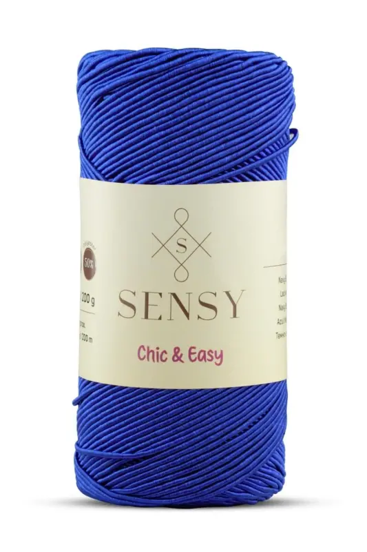 Premium Chic&Easy 200 gr Waxed Rope Slim Supra Rope Bag Rope Placemat Rope Pase Rope Sax Blue-Sax Blue - 1