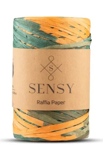 Premium Çok Renkli Multi Ebruli 290 Metre Rafya İp Çanta İpi Raffia İp Kağıt İp Supla İpi - 411 - 1