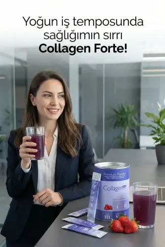 Premium Collagen Powder 10g X 30 Sachets Biotin & Multivitamin Strawberry Flavored - COLLAGEN FORTE PLATINUM (1)
