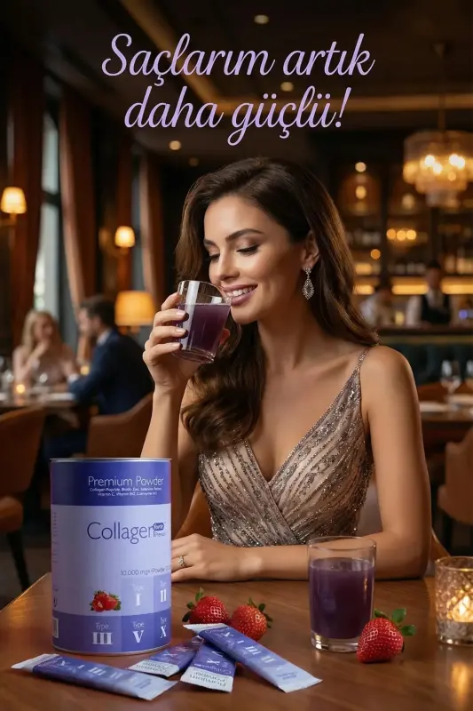 Premium Collagen Powder 10g X 30 Sachets Biotin & Multivitamin Strawberry Flavored - 3