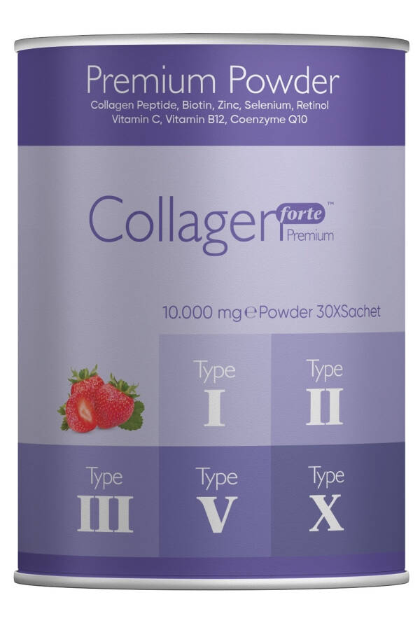 Premium Collagen Powder 10g X 30 Sachets Biotin & Multivitamin Strawberry Flavored - 7