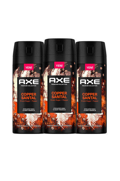 Premium Collection Erkaklar uchun Sprey Deodoranti Mis Sandal 72 soat Tozalik 150 ml X3 - AXE (1)