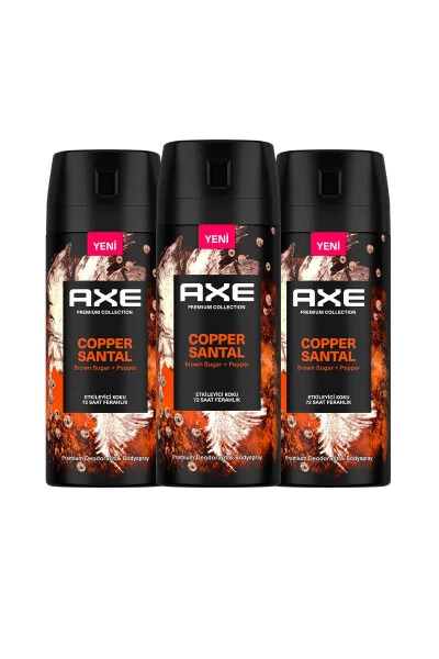 Premium Collection Erkaklar uchun Sprey Deodoranti Mis Sandal 72 soat Tozalik 150 ml X3 - AXE (1)