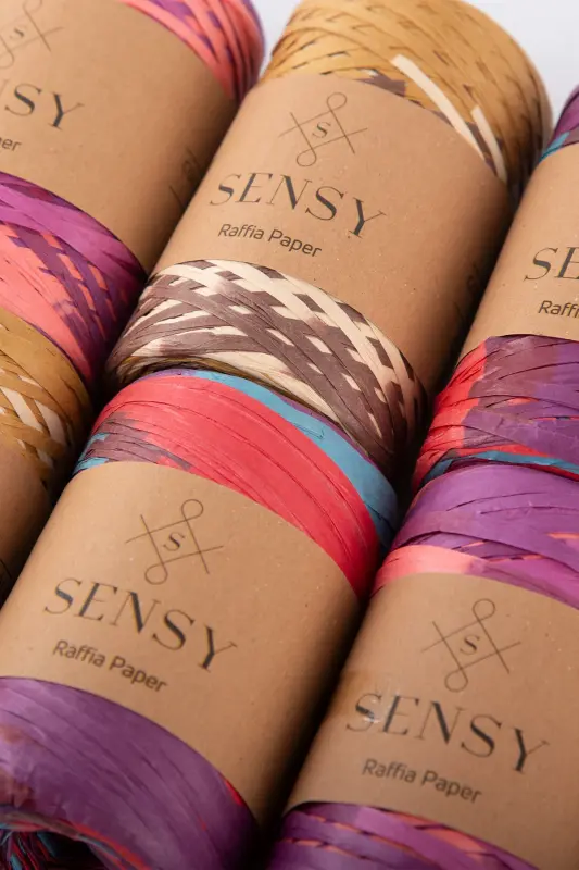 Premium Colorful Marbled 290 Meters Raffia Yarn Bag Yarn Raffia Yarn Paper Yarn Placemat Yarn-410 - 4