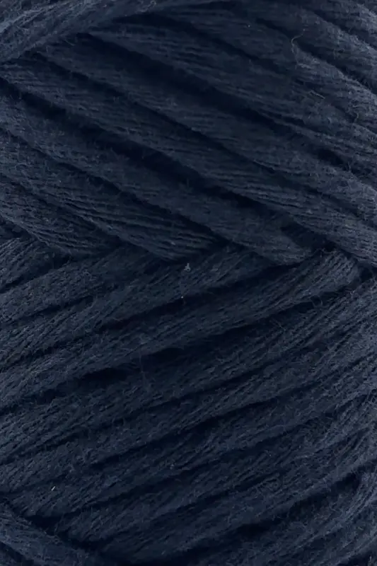 Premium Combed Macrame Rope Hobby Yarn Navy Blue-Navy Blue - 2