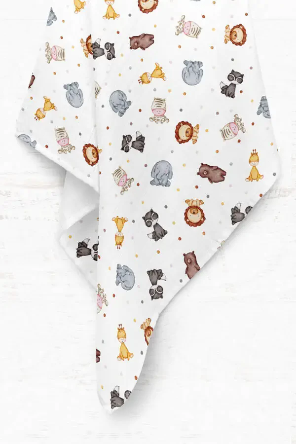 Premium Digital bosma muslin choysan Zoo - 75x100 sm. - 3