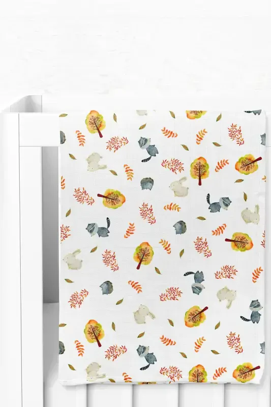 Premium Digital Print Muslin Blanket Forest - 75x100 cm. -Forest - 2