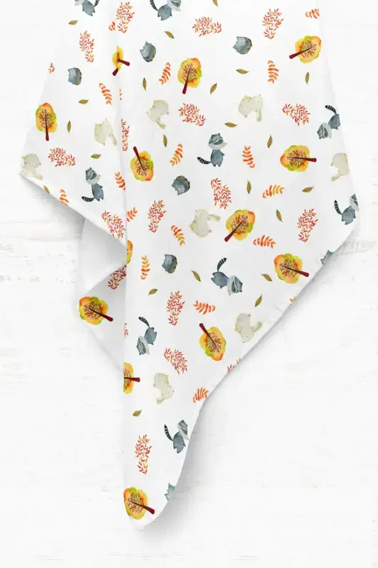 Premium Digital Print Muslin Blanket Forest - 75x100 cm. -Forest - 3