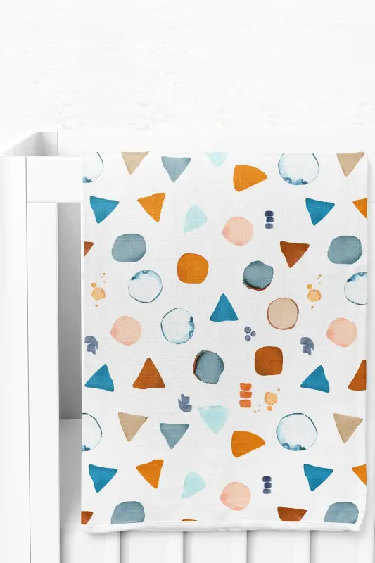 Premium Digital Print Muslin Swaddle Geo - 75x100 cm. -Geo - 6