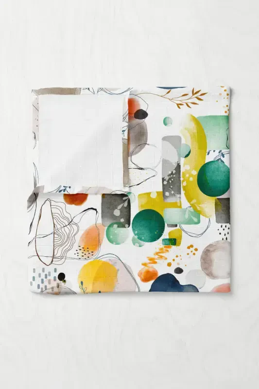 Premium Dijital Baskı Müslin Örtü Bohem - 75x100 cm. -Bohem - 1