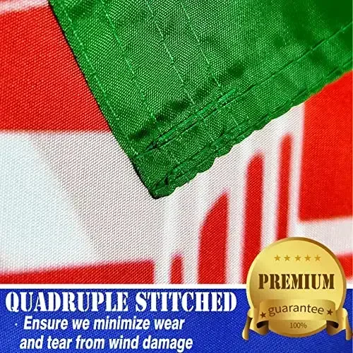 Premium Eritrea Flag 3x5 Ft Outdoor Large | Quadruple Stitched Fly Ends| Moderate-Outdoor Heavy Duty100D Polyester Eritrean National Flags House Decoration Banner - 6