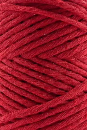 Premium Fringed Macrame Macrame Fringable Cotton Macrame Rope Red-Red - 2