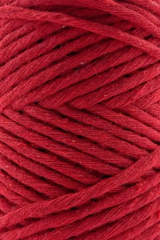Premium Fringed Macrame Macrame Fringable Cotton Macrame Rope Red-Red - 2