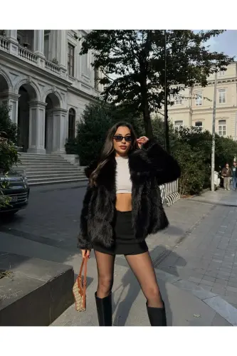 Premium Fur with Lining-BLACK 