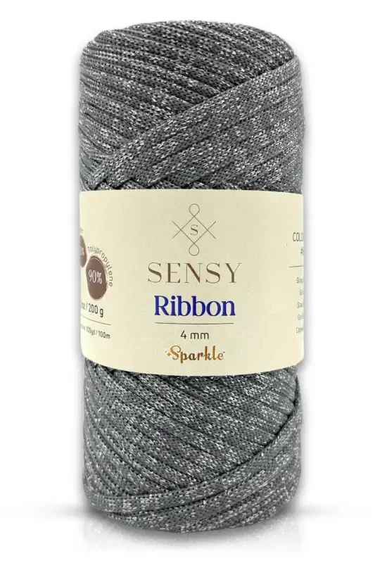 Premium Glitter Ribbon Polyester Yarn 200 gr Macrame Y - 1