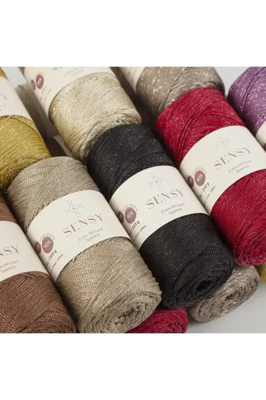 Premium Glittery 200 Gr Polyester Macrame Rope Copper 2 - SENSY