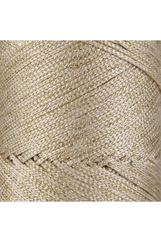 Premium Glittery 200 Gr Polyester Macrame Rope Ecru 2 - 6
