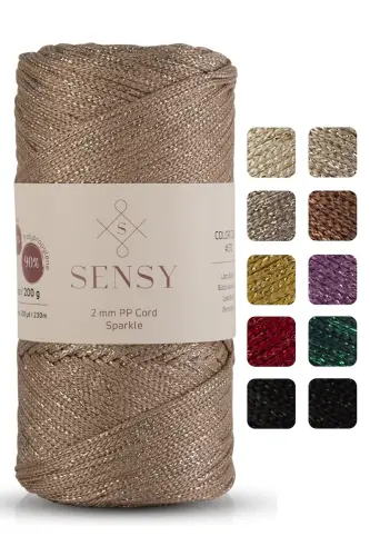 Premium Glittery 200 Gr Polyester Macrame Rope Milky K - 2