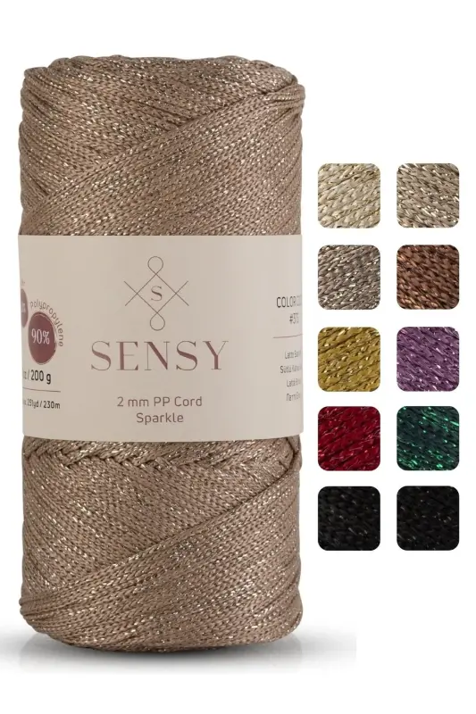 Premium Glittery 200 Gr Polyester Macrame Rope Milky K - 2