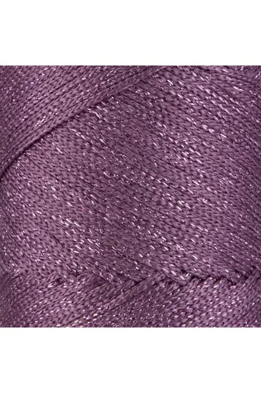 Premium Glittery 200 Gr Polyester Macrame Yarn Plum 2 Mm - 230 M Placemat Yarnandbagyarn-Plum - 2