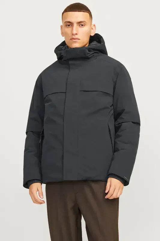 Premium Jprblawave Water Resistant Regular Fit Hooded Jacket Men's JACKET 12259457-NAVY BLUE - MODAZONE
