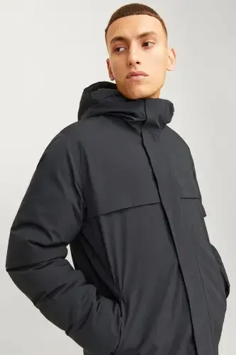 Premium Jprblawave Water Resistant Regular Fit Hooded Jacket Men's JACKET 12259457-NAVY BLUE - 3