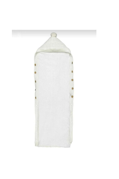 Premium Kaliteli Saç Örgü Triko Bebek Kundağı Bebek Battaniyesi Kundak-BEYAZ - CNGZSHOP (1)
