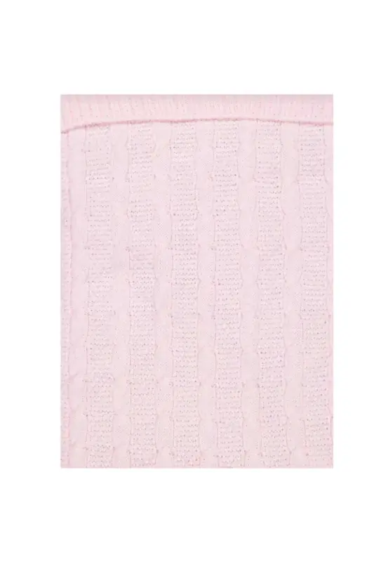 Premium Kaliteli Saç Örgü Triko Bebek Kundağı Bebek Battaniyesi Kundak-PEMBE - 2