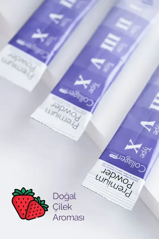 Premium Kollagen Kuni 10g X 30 Shtuchka Biotin & Multivitamin Qulupnay Hidi - 5