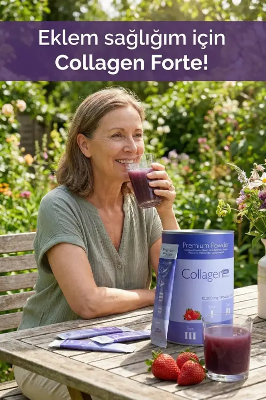 Premium Kollagen Kuni 10g X 30 Shtuchka Biotin & Multivitamin Qulupnay Hidi - 13