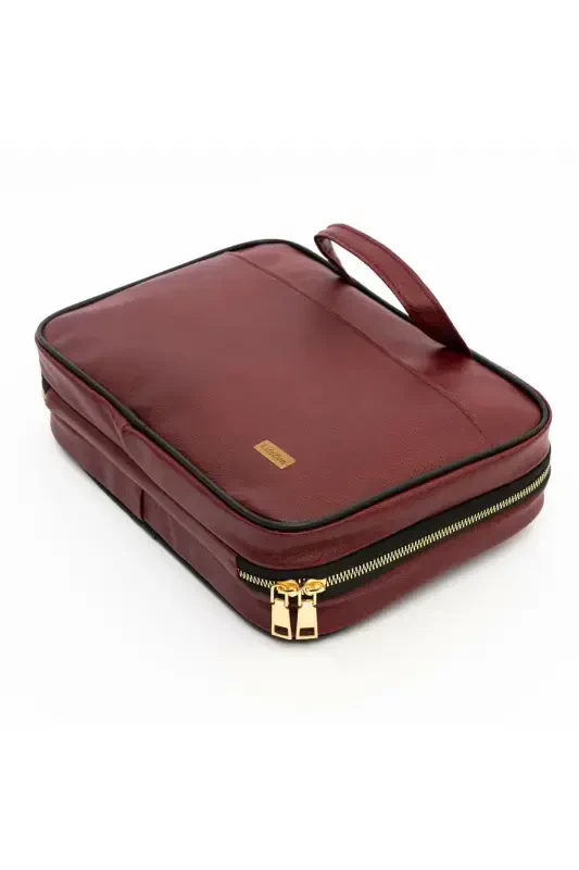 Премиум Косметичка Дорожная Сумка Органайзер Чемодан Косметичка Чемодан Внутренний Органайзер Сумка-Бордовый - 6