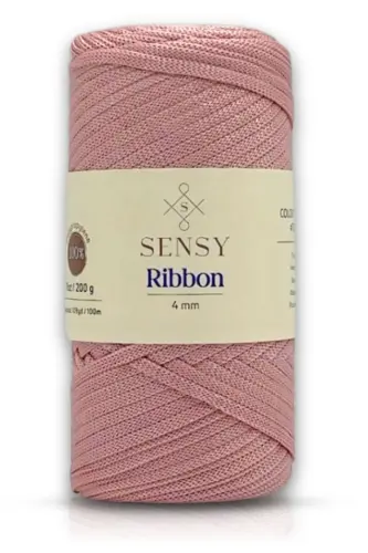 Premium Ribbon Polyester Ip 200 gr Polyester Makrome Ipi Bileklik Ipi Çanta Supla Ipi Hobi Ipi Pembe-Pembe 