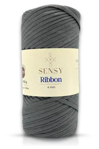 Premium Ribbon Polyester Ipi 200 gr Polyester Makrome Ip Bileklik Ipi Çanta Supla Ip Hobi Ipi Gri-Gri 