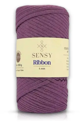 Premium Ribbon Polyester Ipi 200 gr Polyester Makrome Ip Bileklik Ipi Çanta Supla Ip Hobi Ipi Mürdüm-Mürdüm 