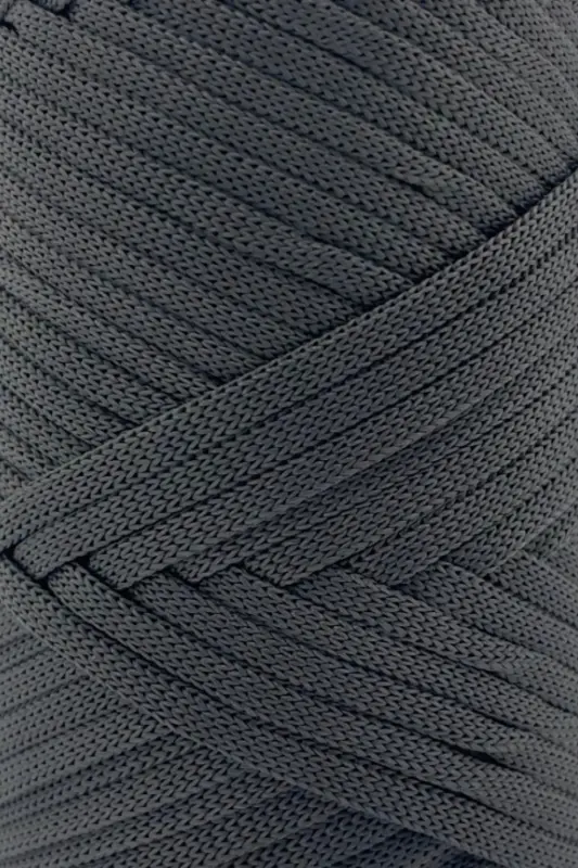 Premium Ribbon Polyester Ipi 200 gr Polyester Makrome Ip Bileklik Ipi Çanta Supla İpi Koyu Gri - Koyu Gri - 2