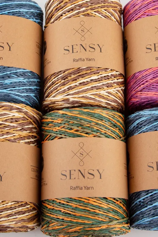 Premium Multi-Colored 170M Natural Paper Rope, Woven Paper Yarn, Raffia, Bag, Placemat, Hat Yarn,-409 - 3