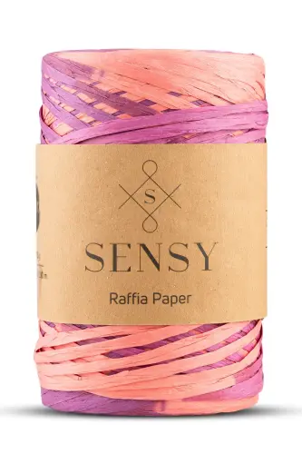 Premium Multi Rangli 290 Metr Rafiya Ip Sumka Ipi Raffia Ip Qog'oz Ip Supla Ipi-409 