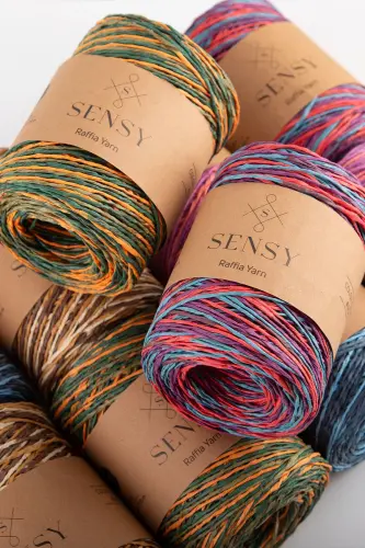 Premium MultiColored 170M Natural Paper Rope, Woven Paper Yarn, Raffia, Bag, Placemat, Hat Yarn, -400 - 4