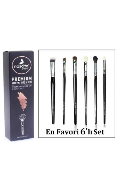 Premıum NasBrushSet110 Makyaj Fırça Seti 6'lı - NASCITA