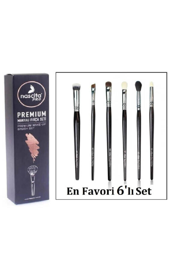 Premıum NasBrushSet110 Makyaj Fırça Seti 6'lı - 1