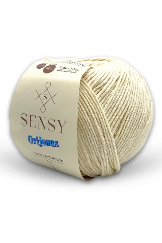 Premium OriJeans Amigurumi İpi Punch (PANÇ) Baby Soft Cotton 50 gr Örgü İp Ekru-Ekru - 1