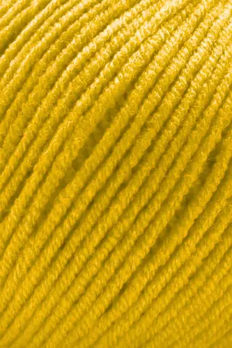 Premium Orijeans Amigurumi Ipliği Punch (PANÇ) Baby Soft Cotton 50 gr Örgü Ipi Ori Jeans Sarı-Sarı - 2