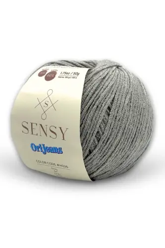 Premium OriJeans Amigurumi İpliği Punch (PANÇ) Baby Soft Cotton 50 gr Örgü İpi Gri-Gri - 1