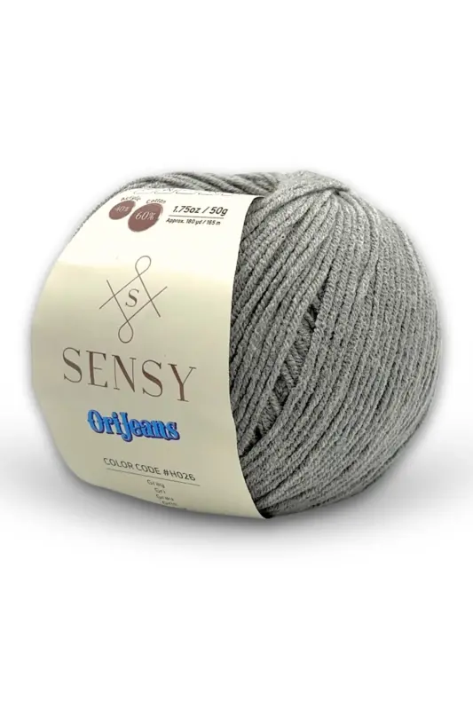 Premium OriJeans Amigurumi İpliği Punch (PANÇ) Baby Soft Cotton 50 gr Örgü İpi Gri-Gri - 1