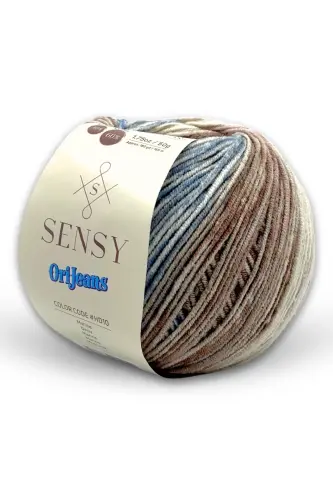 Premium OriJeans Ebruli Renkli Amigurumi İpliği Punch (PANÇ) Baby Soft Cotton 50 gr Örgü İpi Deniz - Deniz - 5