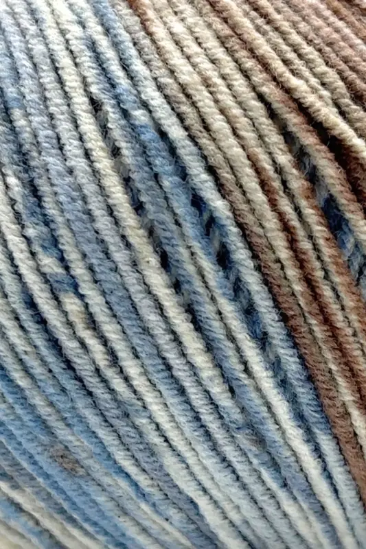 Premium OriJeans Ebruli Renkli Amigurumi İpliği Punch (PANÇ) Baby Soft Cotton 50 gr Örgü İpi Deniz - Deniz - 6
