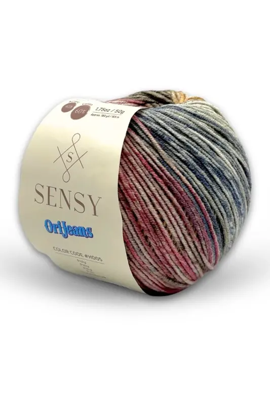Premium OriJeans Rangli Ebruli Amigurumi İpligi Punch (PANÇ) Baby Soft Cotton 50 gr O‘rg‘u Ipi Poly-Poly - SENSY